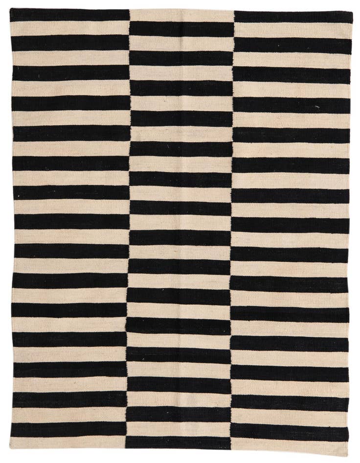 Detail image of 4' 3 x 6' Hand Woven Kilim Modern Wool Rug