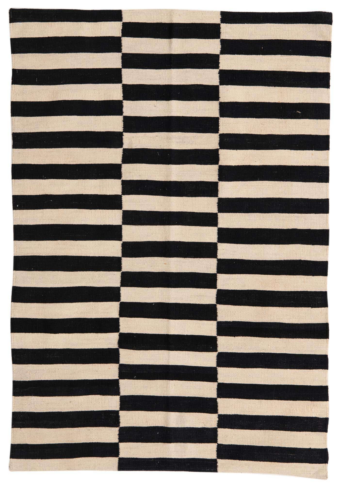 4' 3 x 6' Hand Woven Kilim Modern Wool Rug