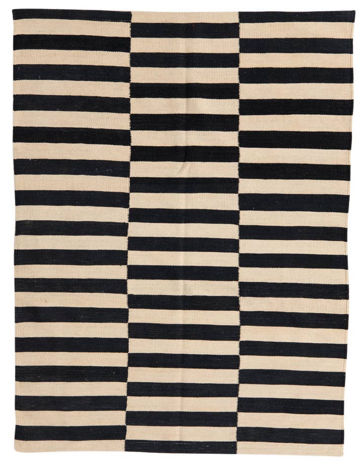 Detail image of 4' 2 x 6' Hand Woven Kilim Modern Wool Rug