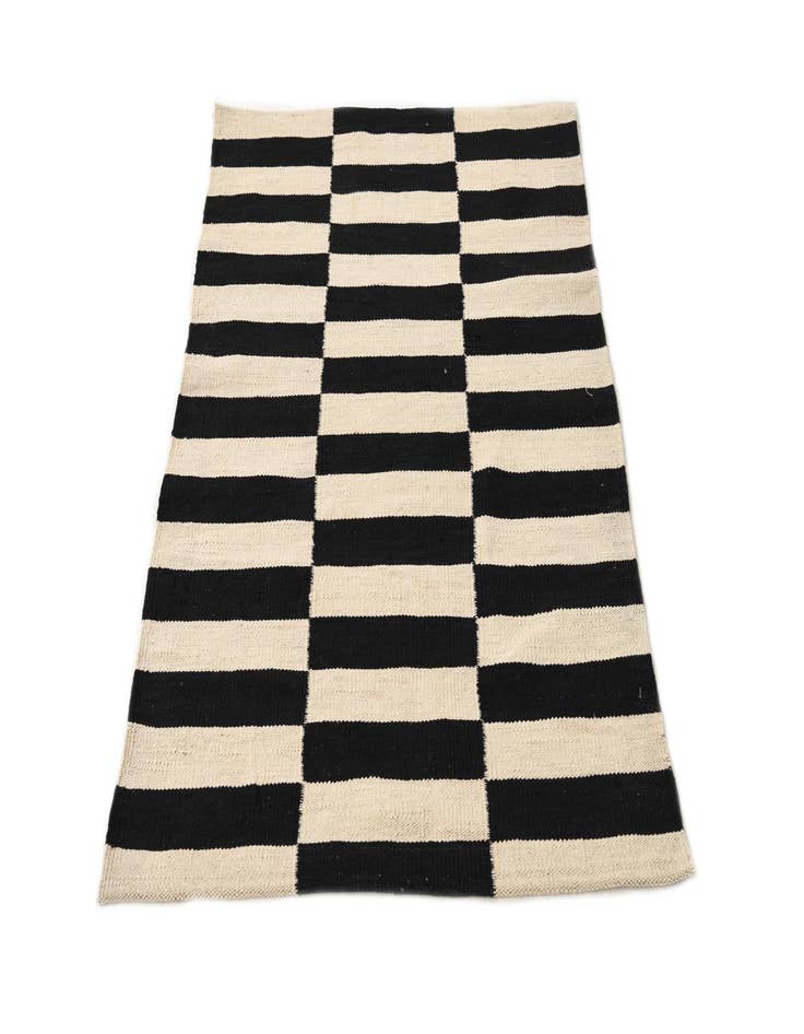 Detail image of 2' 8 x 3' 11 Hand Woven Kilim Modern Wool Rug