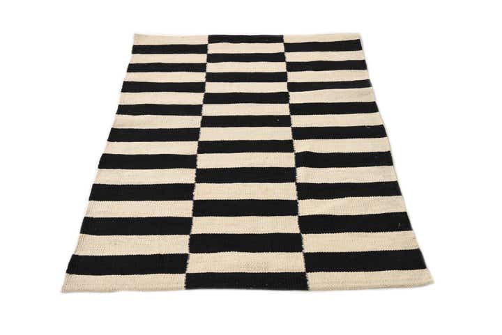 2' 8 x 3' 11 Hand Woven Kilim Modern Wool Rug