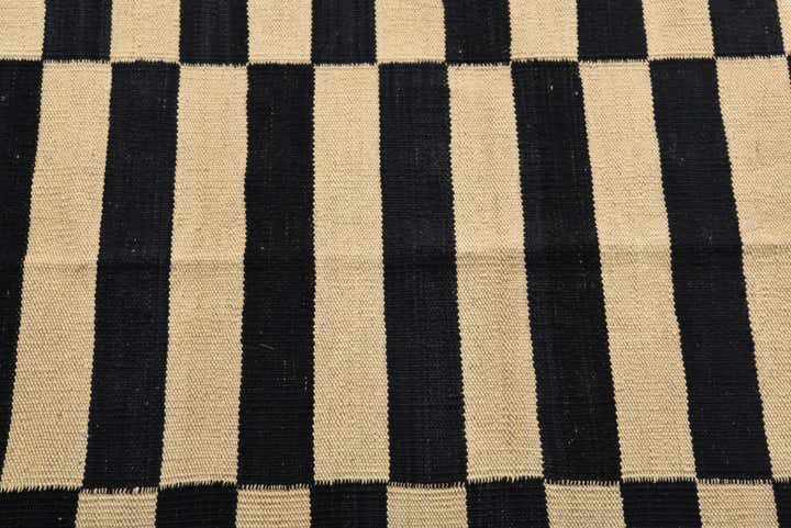 3' 4 x 4' 10 Hand Woven Kilim Modern Wool Rug