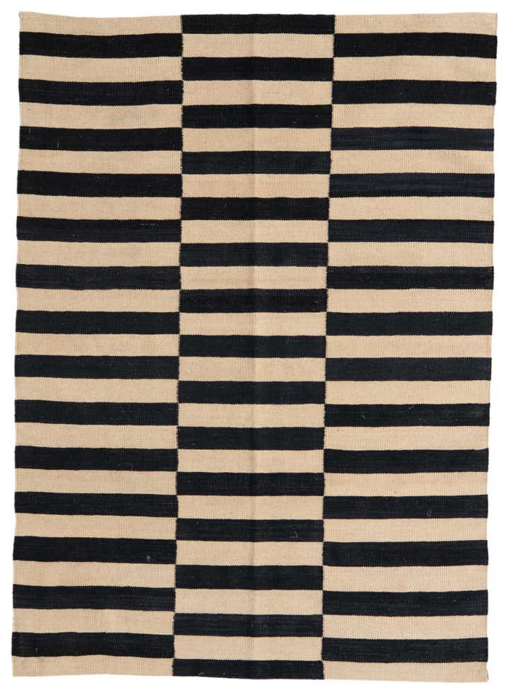 3' 4 x 4' 10 Hand Woven Kilim Modern Wool Rug