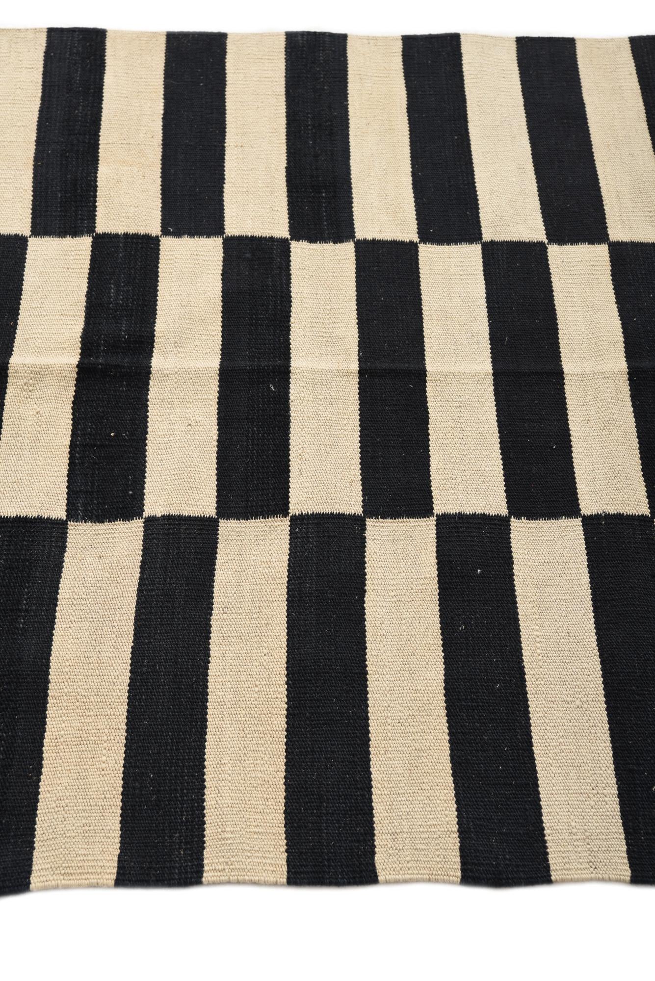 3' 3 x 4' 11 Hand Woven Kilim Modern Wool Rug