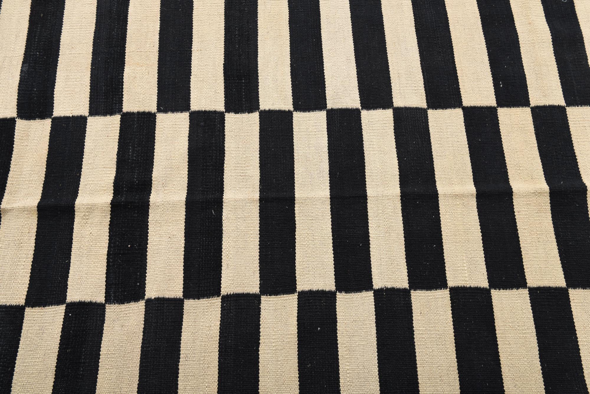 3' 3 x 4' 11 Hand Woven Kilim Modern Wool Rug