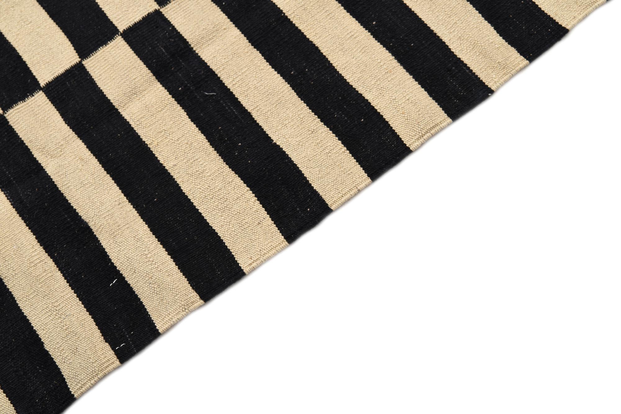 4' x 5' 9 Hand Woven Kilim Modern Wool Rug