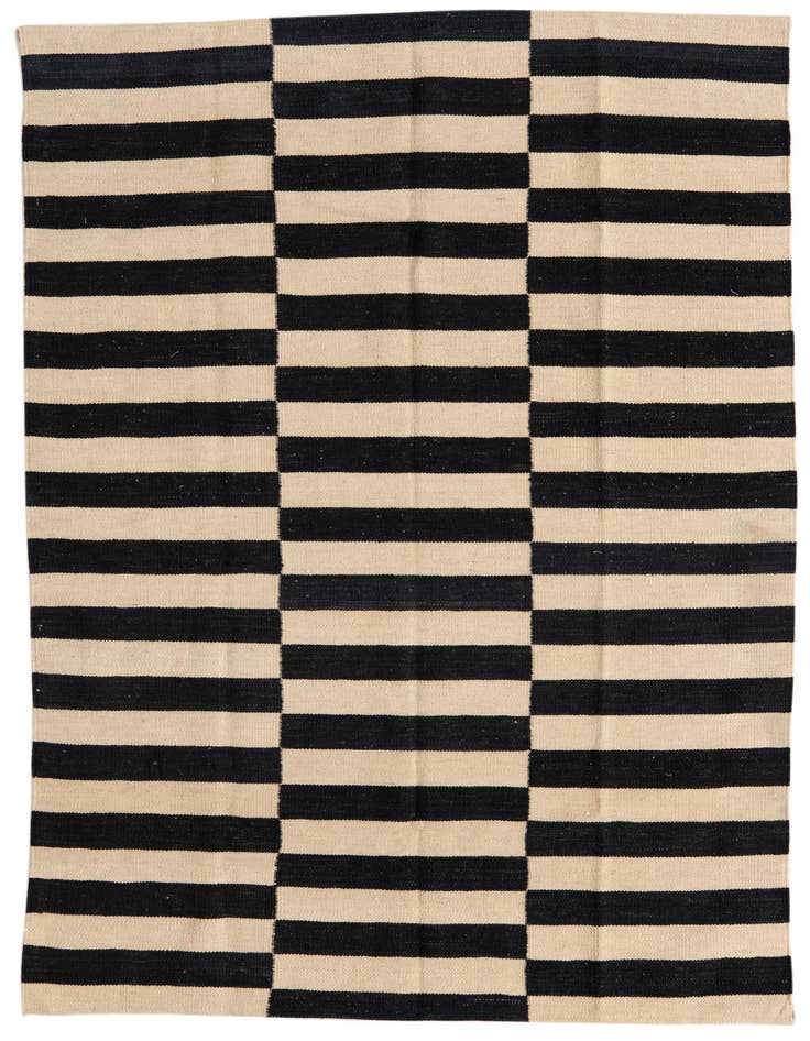 Detail image of 4' x 5' 9 Hand Woven Kilim Modern Wool Rug