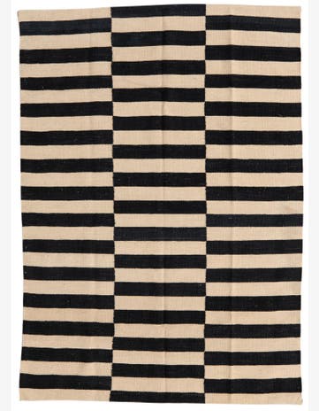 4' x 5' 9 Hand Woven Kilim Modern Wool Rug