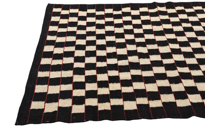 4' 5 x 5' 10 Hand Woven Kilim Modern Wool Rug