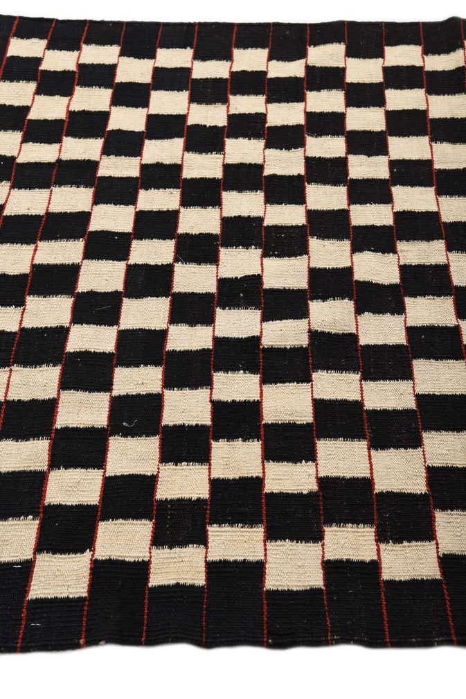 4' 5 x 5' 10 Hand Woven Kilim Modern Wool Rug