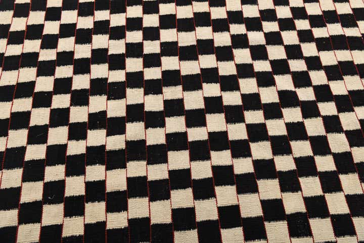 4' 5 x 5' 10 Hand Woven Kilim Modern Wool Rug