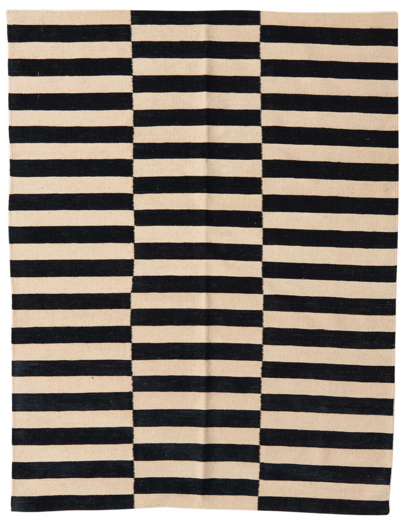 4' 3 x 6' Hand Woven Kilim Modern Wool Rug