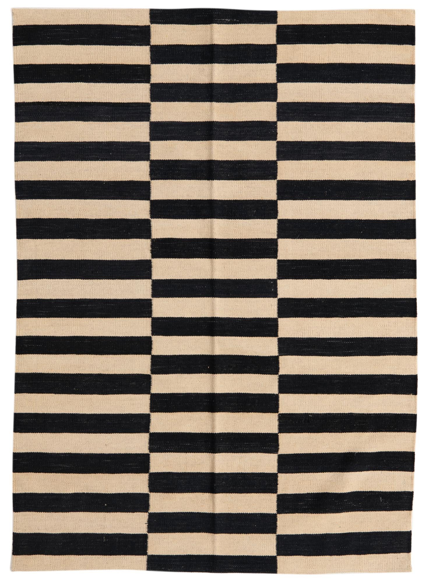 4' 2 x 5' 9 Hand Woven Kilim Modern Wool Rug