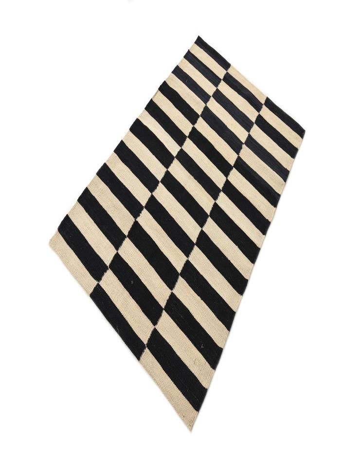 Detail image of 2' 7 x 4'  Hand Woven Kilim Modern Wool Rug