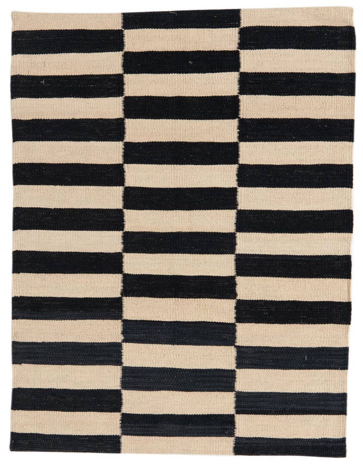 Detail image of 2' 7 x 4' Hand Woven Kilim Modern Wool Rug
