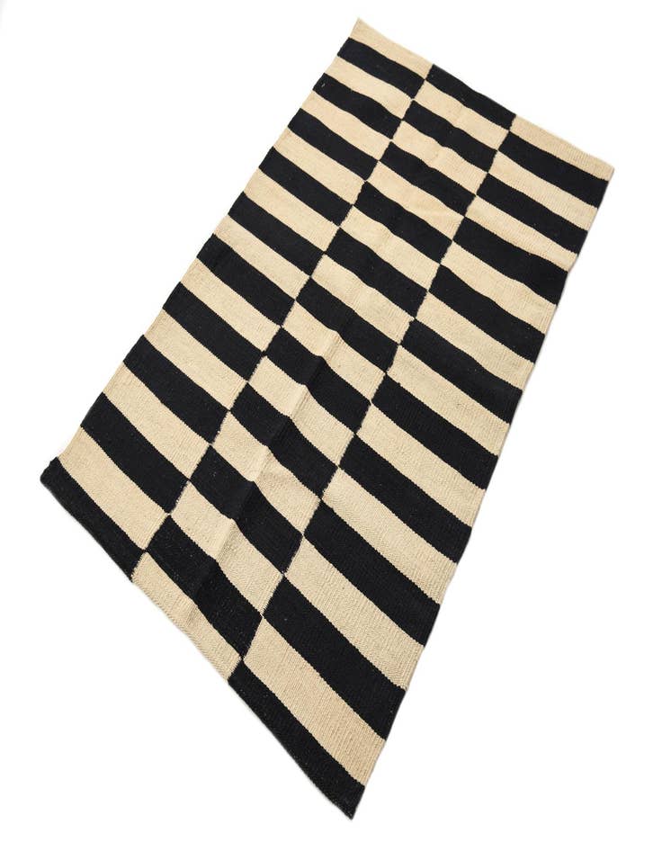 Detail image of 2' 8 x 3' 11  Hand Woven Kilim Modern Wool Rug