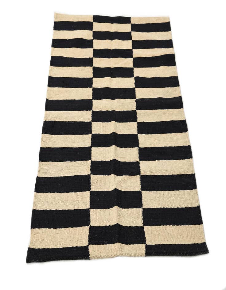 Detail image of 2' 8 x 3' 11  Hand Woven Kilim Modern Wool Rug