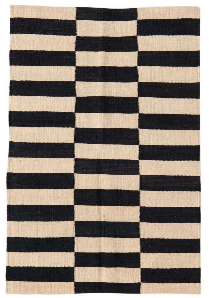 2' 8 x 3' 10 Hand Woven Kilim Modern Wool Rug