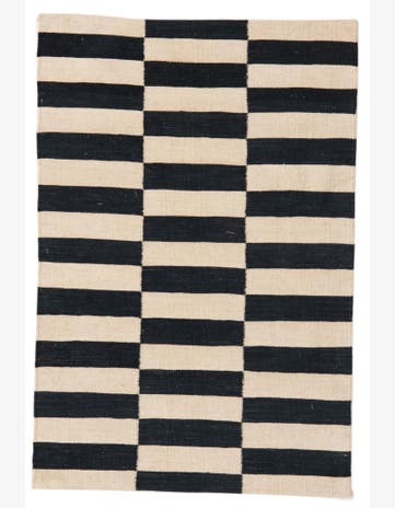 2' 8 x 3' 11 Hand Woven Kilim Modern Wool Rug