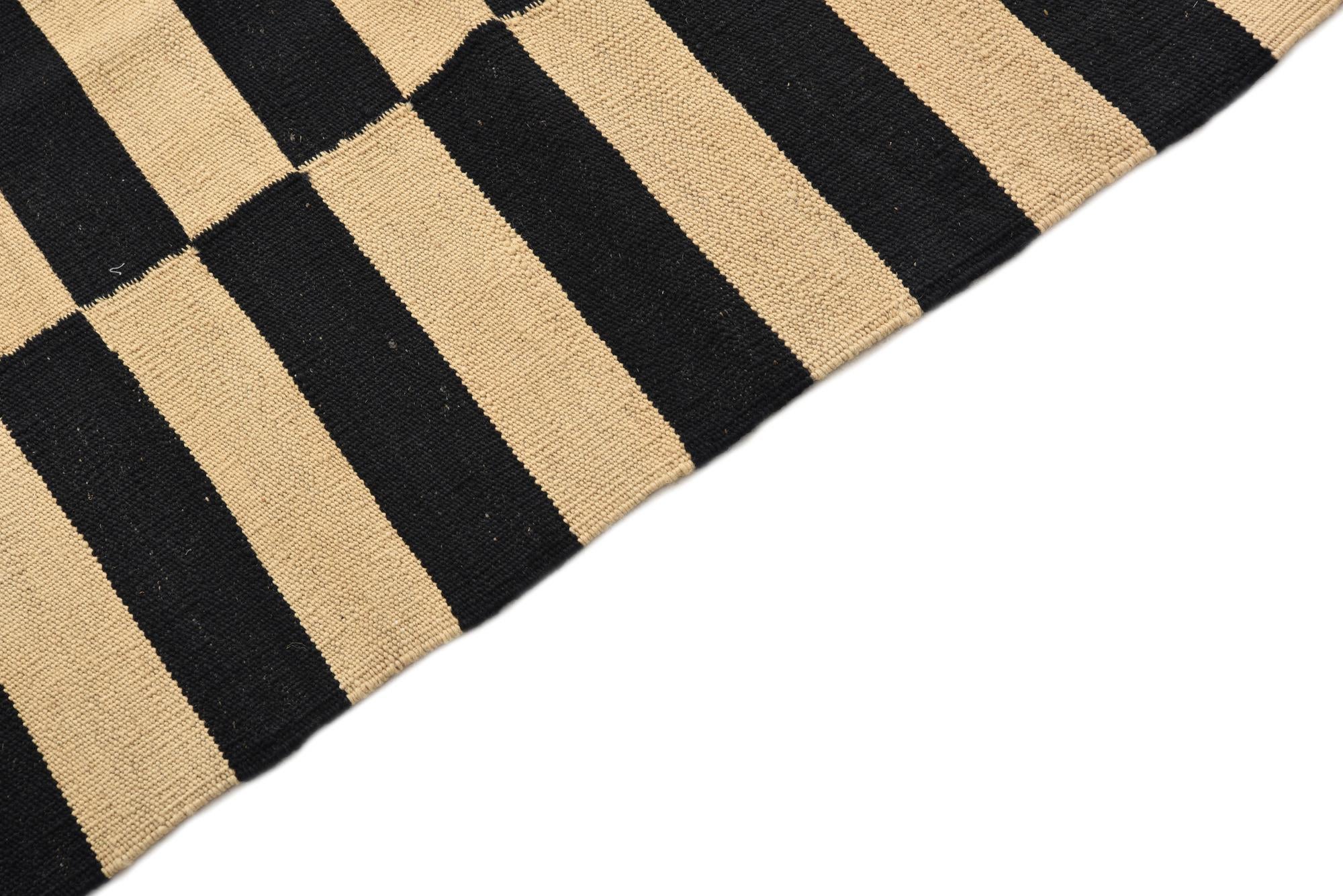 2' 8 x 3' 11 Hand Woven Kilim Modern Wool Rug
