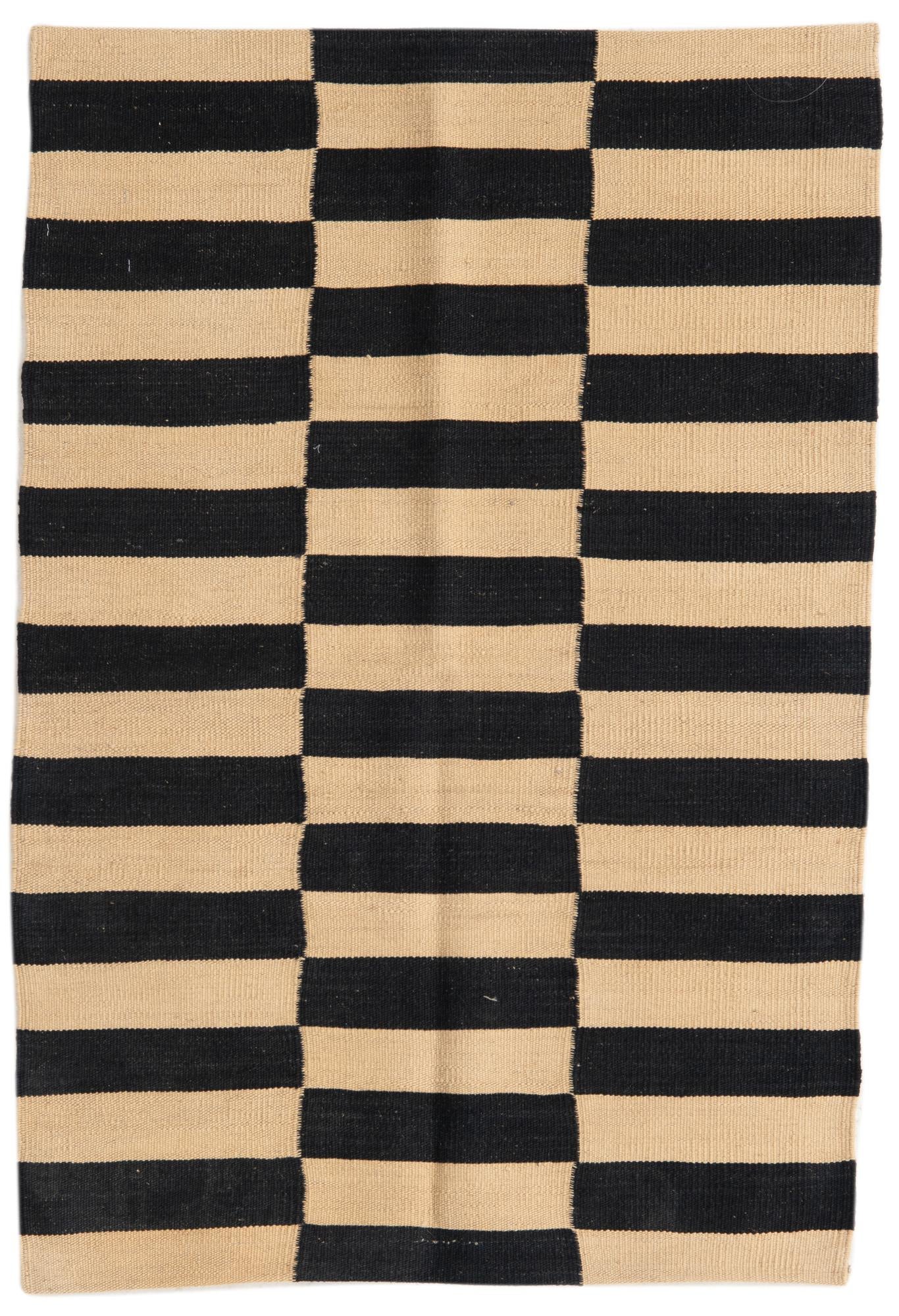 2' 8 x 3' 11 Hand Woven Kilim Modern Wool Rug