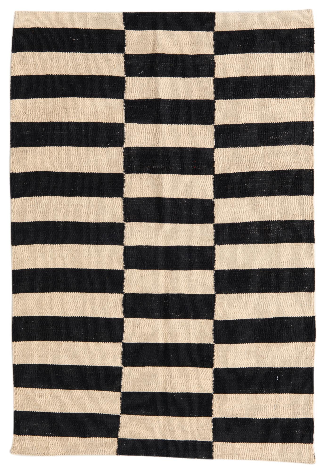 2' 8 x 3' 10 Hand Woven Kilim Modern Wool Rug