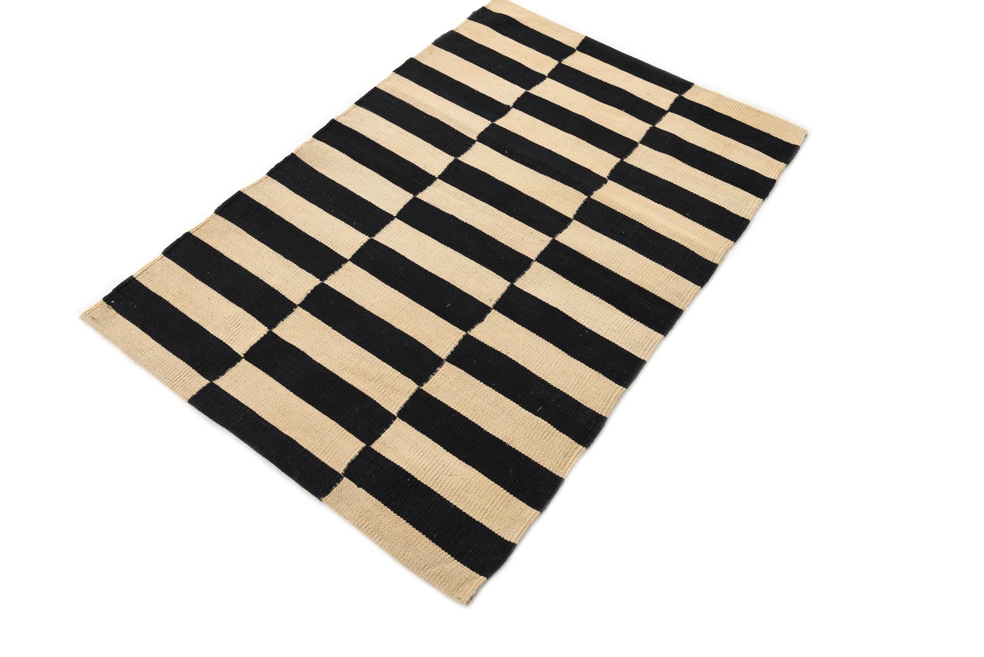 2' 8 x 3' 10 Hand Woven Kilim Modern Wool Rug