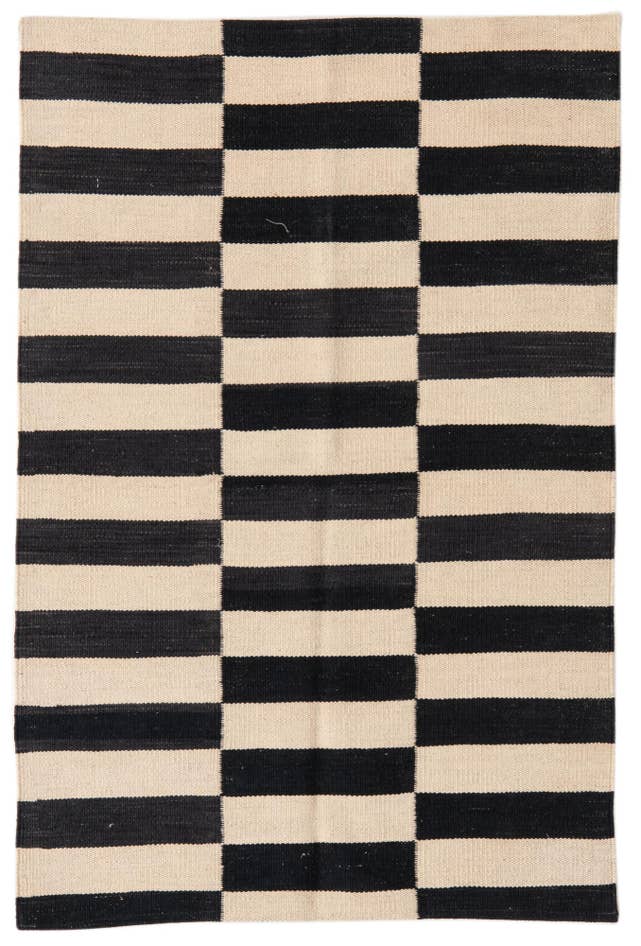 Detail image of 2' 7 x 3' 10 Hand Woven Kilim Modern Wool Rug