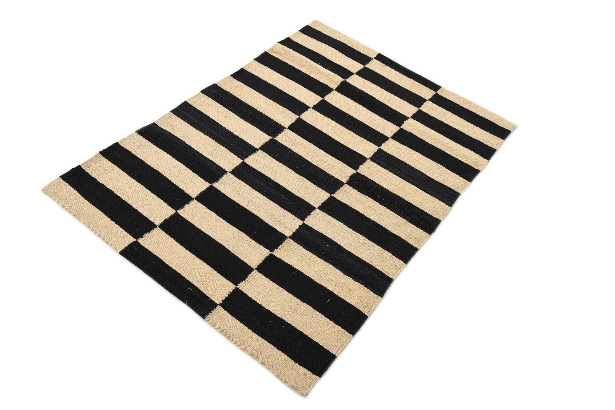2' 8 x 3' 11 Hand Woven Kilim Modern Wool Rug