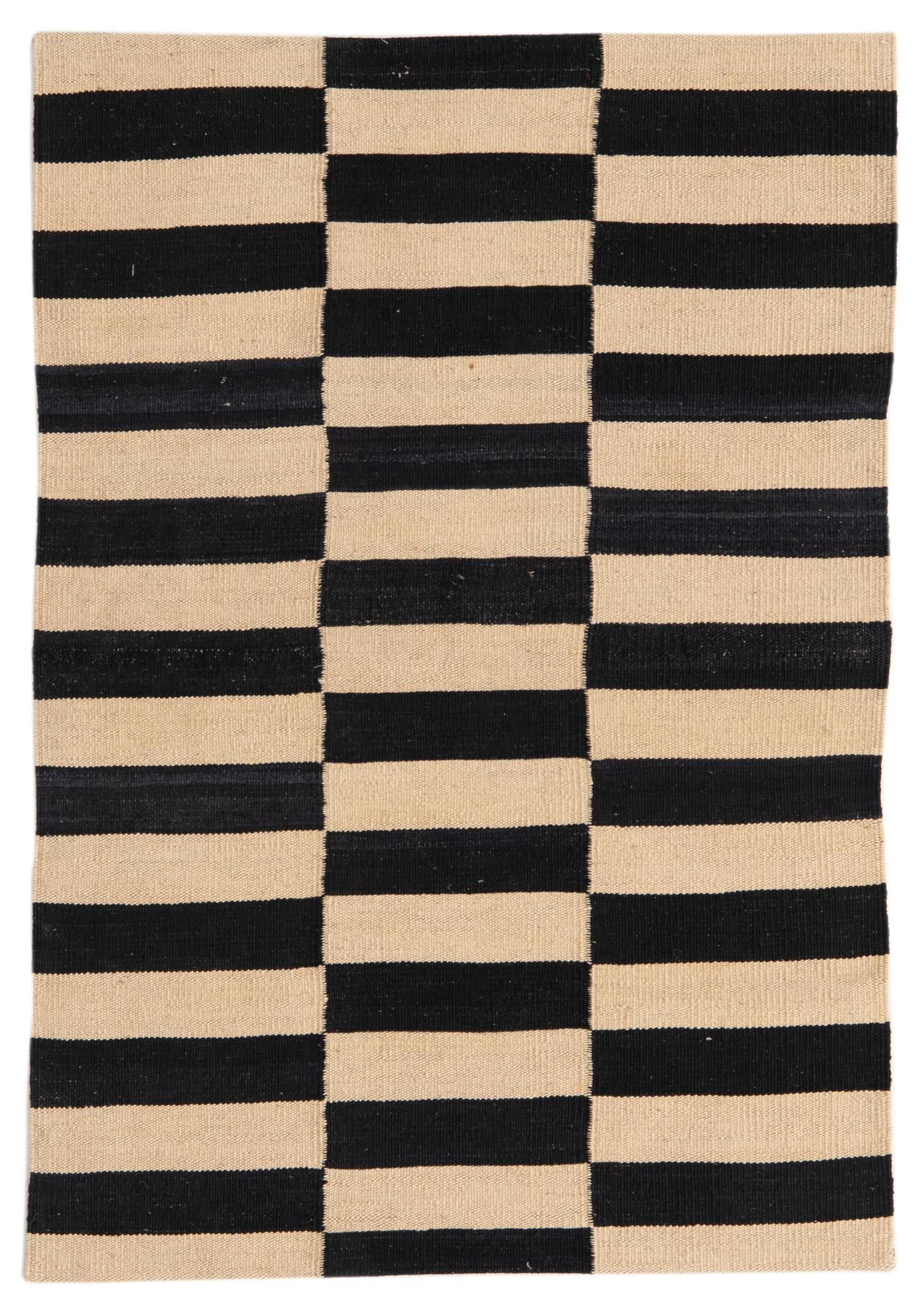 2' 8 x 3' 11 Hand Woven Kilim Modern Wool Rug