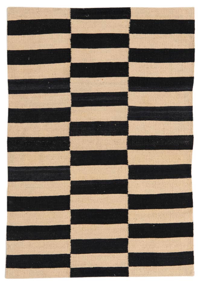 Detail image of 2' 8 x 3' 11 Hand Woven Kilim Modern Wool Rug