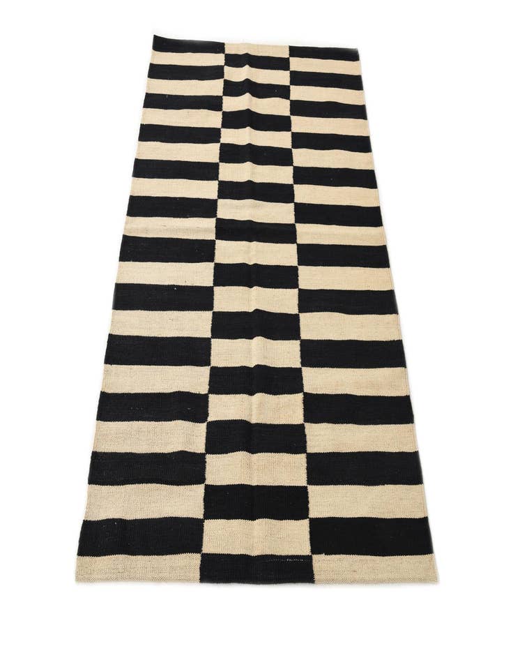 Detail image of 3' 4 x 4' 11  Hand Woven Kilim Modern Wool Rug