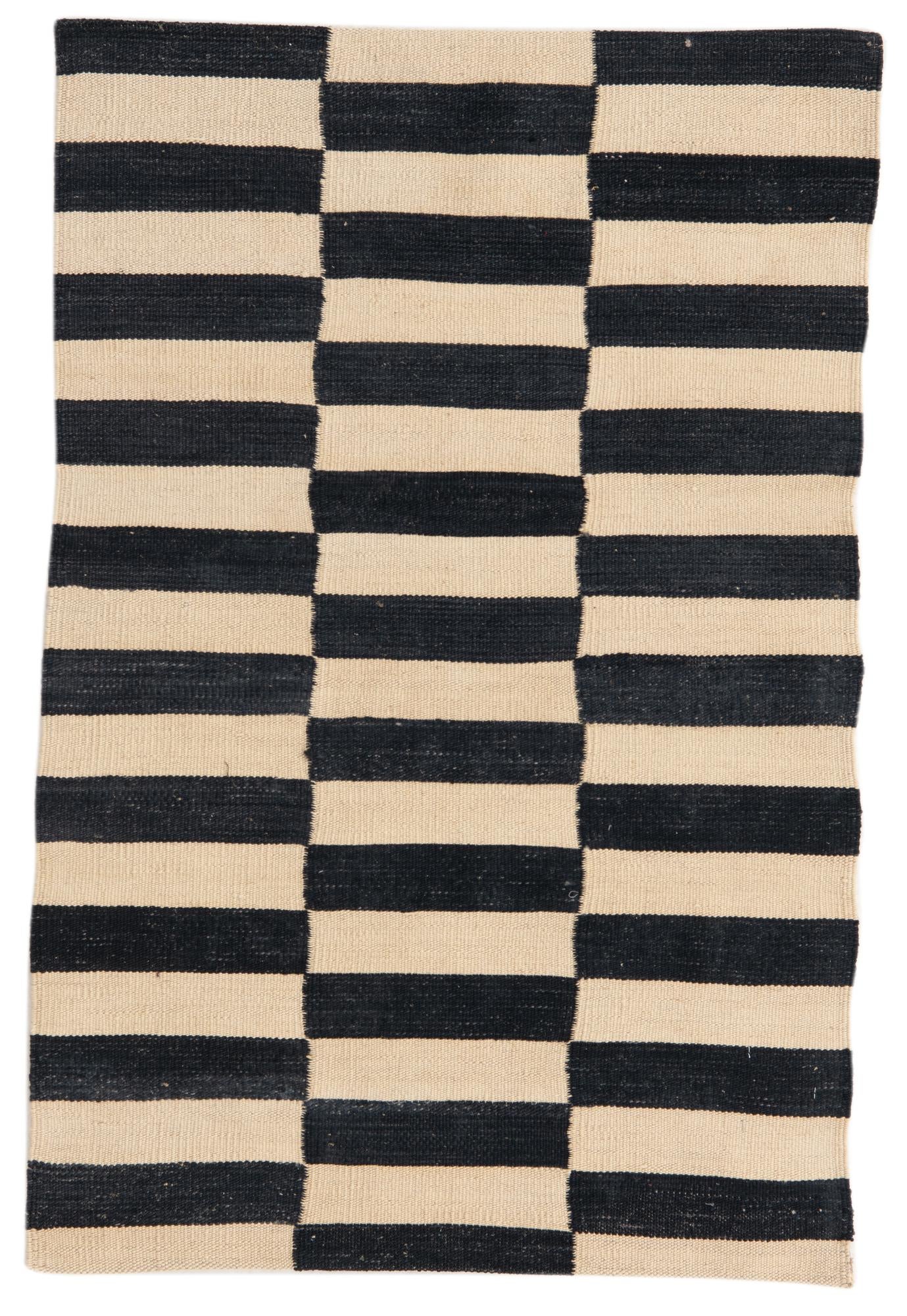 2' 7 x 3' 11 Hand Woven Kilim Modern Wool Rug