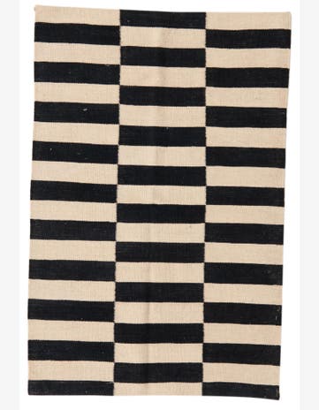 2' 7 x 3' 11 Hand Woven Kilim Modern Wool Rug
