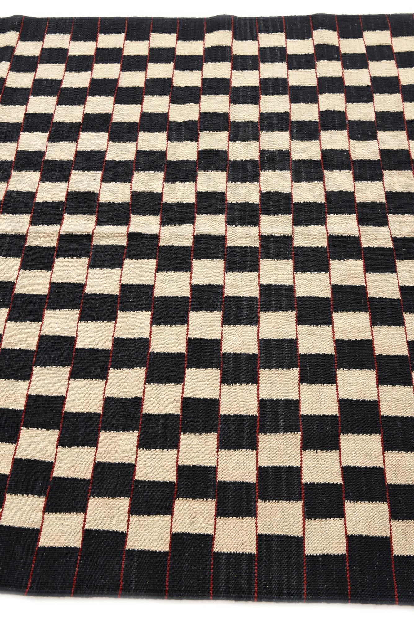 4' 11 x 6' 4 Hand Woven Kilim Modern Wool Rug