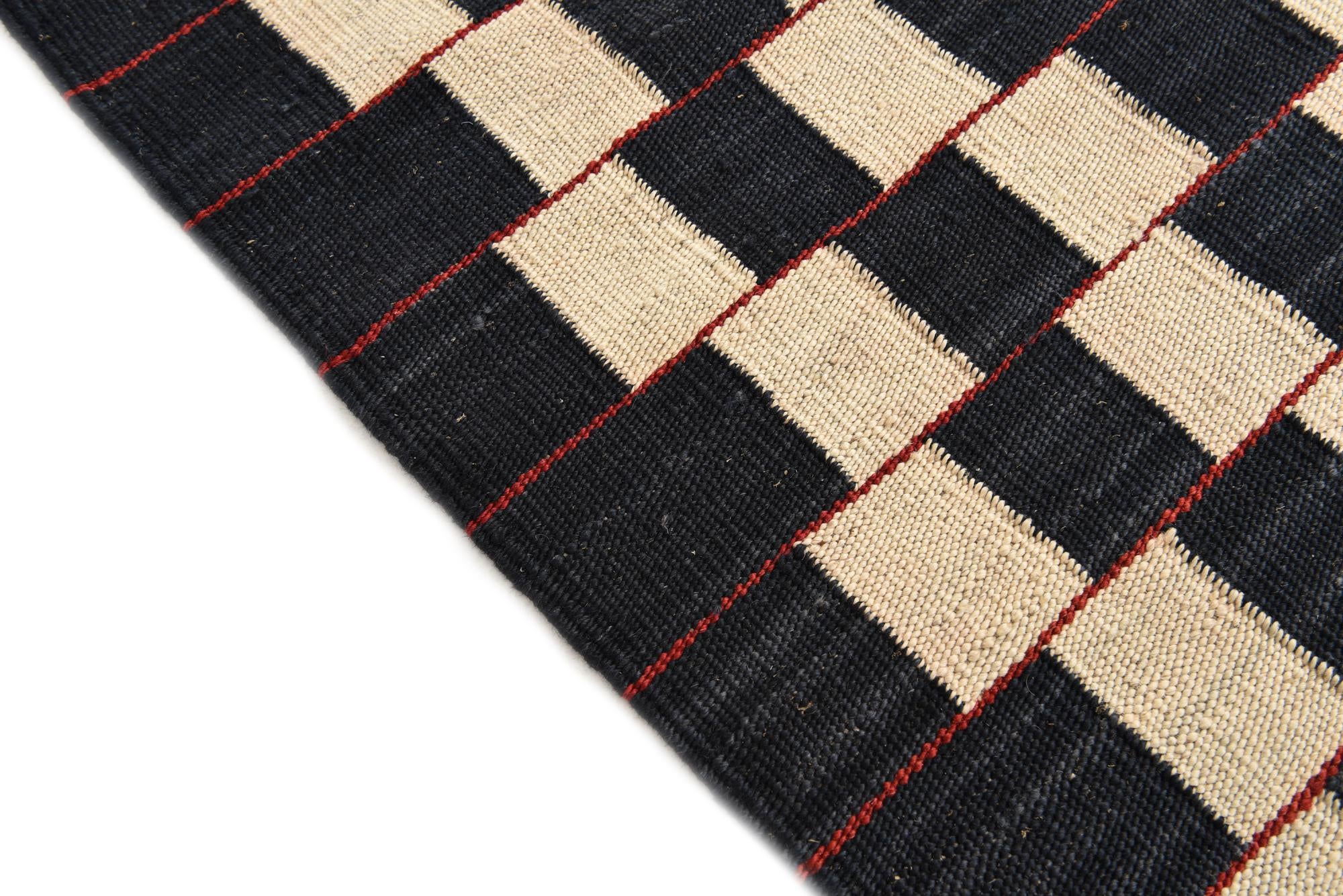 4' 11 x 6' 4 Hand Woven Kilim Modern Wool Rug