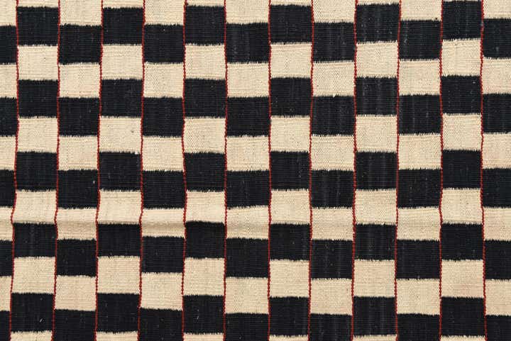 4' 11 x 6' 4 Hand Woven Kilim Modern Wool Rug