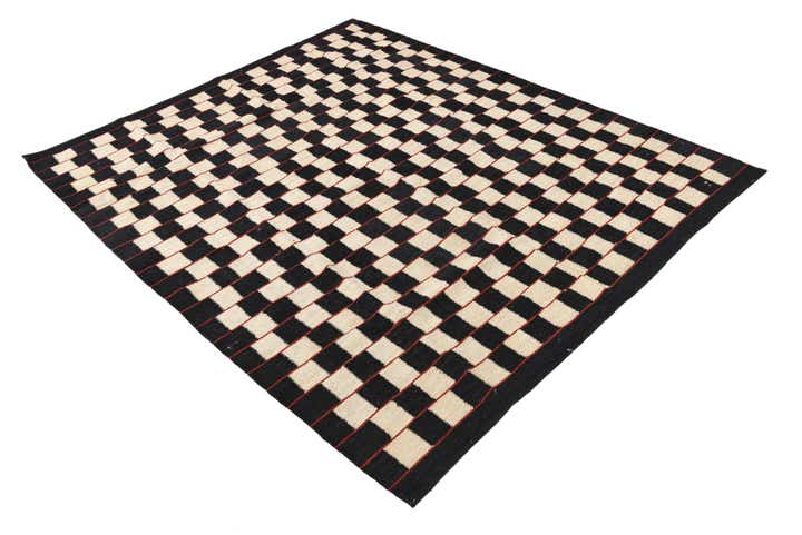 5' 2 x 6' 3 Hand Woven Kilim Modern Wool Rug