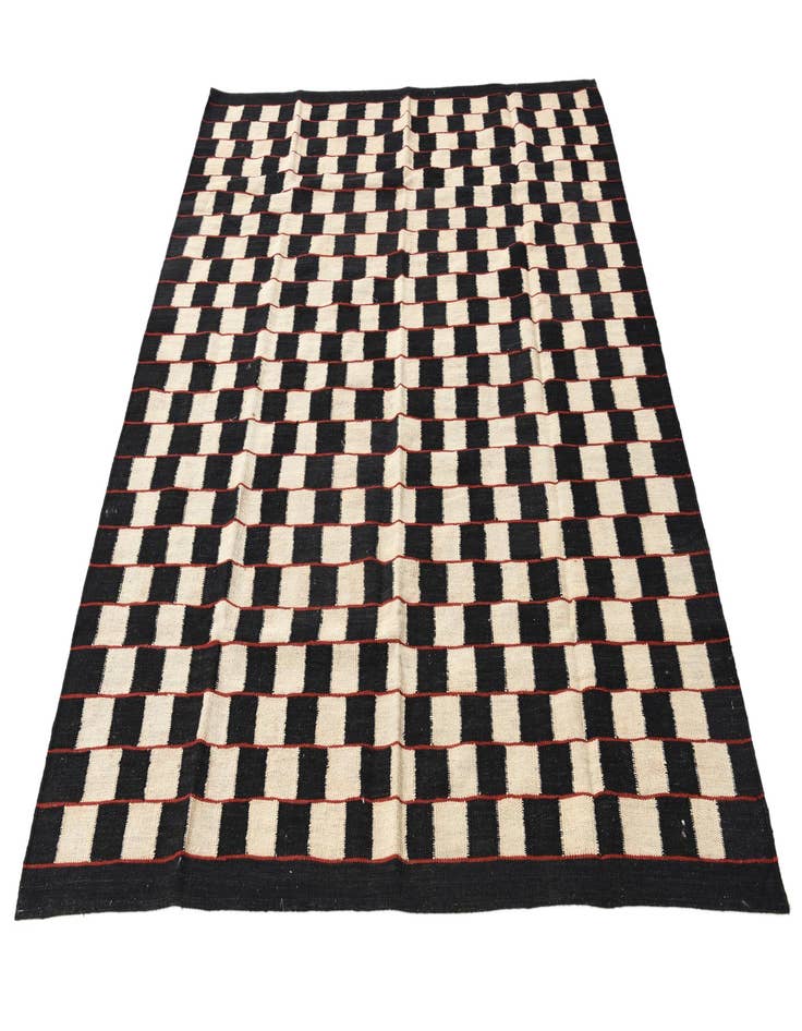 Detail image of 5' 2 x 6' 3  Hand Woven Kilim Modern Wool Rug