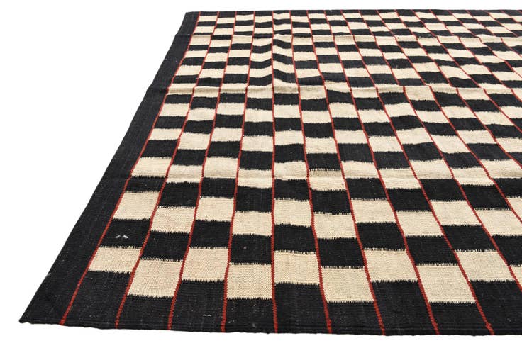Detail image of 5' 2 x 6' 3 Hand Woven Kilim Modern Wool Rug