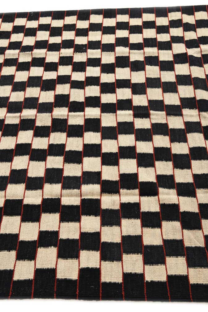 5' 2 x 6' 3 Hand Woven Kilim Modern Wool Rug