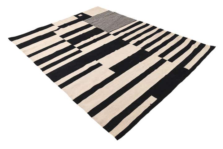 5' 8 x 8' Hand Woven Kilim Modern Wool Rug