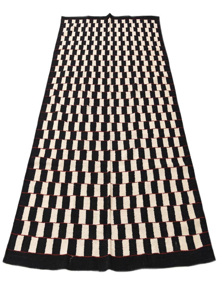 Detail image of 5' 8 x 7' 9  Hand Woven Kilim Modern Wool Rug