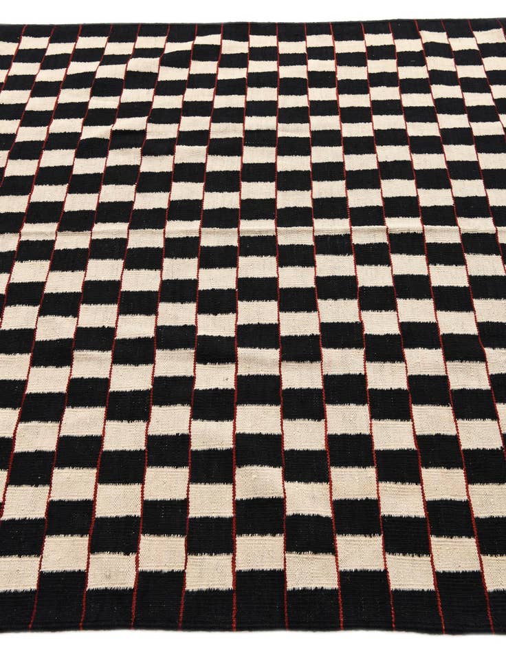 Detail image of 5' 8 x 7' 9  Hand Woven Kilim Modern Wool Rug