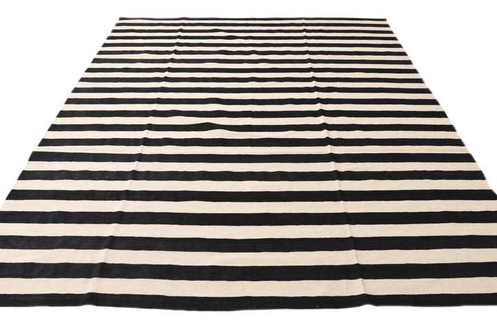 8' 6 x 9' 8 Hand Woven Kilim Modern Wool Rug