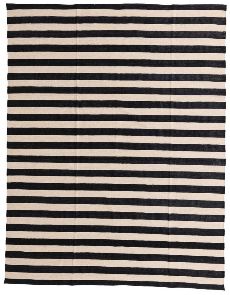 Detail image of 8' 6 x 9' 8 Hand Woven Kilim Modern Wool Rug