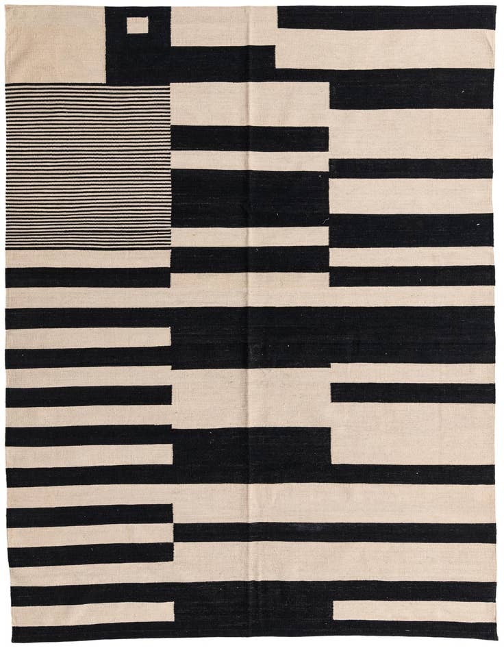 Detail image of 7' x 9' 10 Hand Woven Kilim Modern Wool Rug