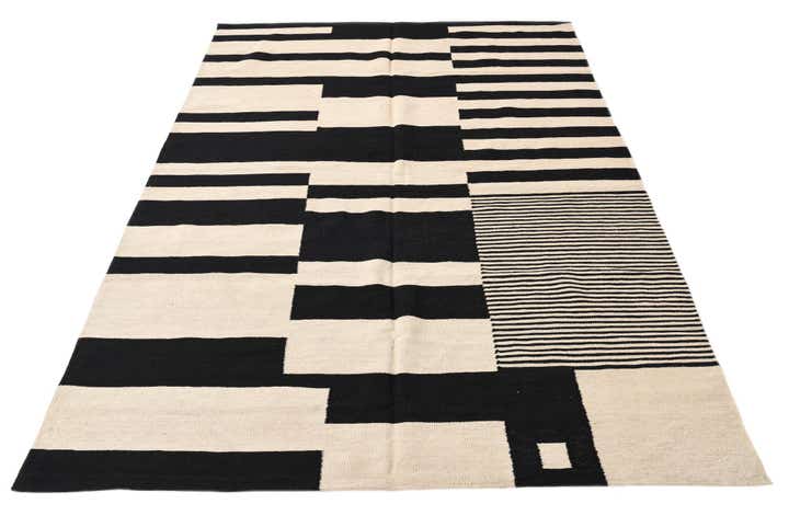 5' 8 x 7' 9 Hand Woven Kilim Modern Wool Rug