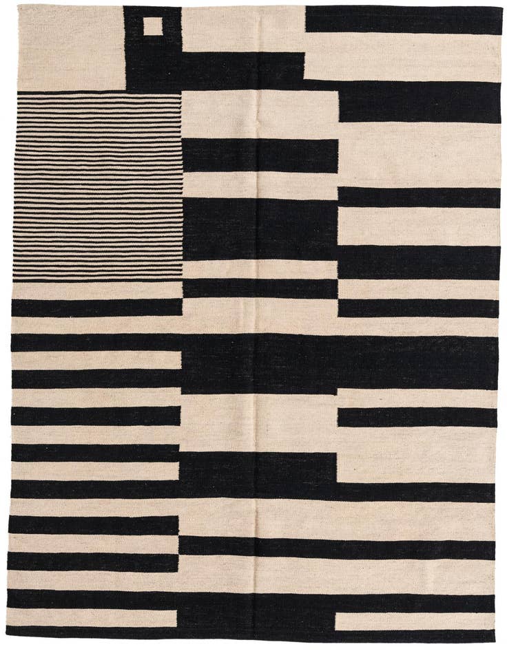Detail image of 5' 8 x 7' 9 Hand Woven Kilim Modern Wool Rug