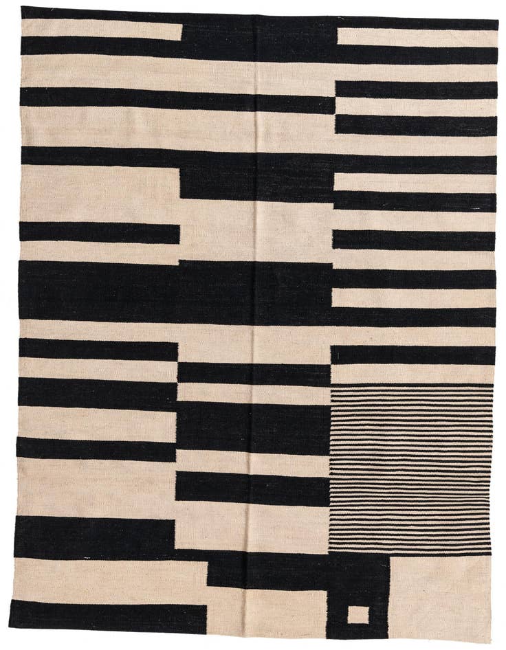 Detail image of 5' 7 x 7' 9 Hand Woven Kilim Modern Wool Rug